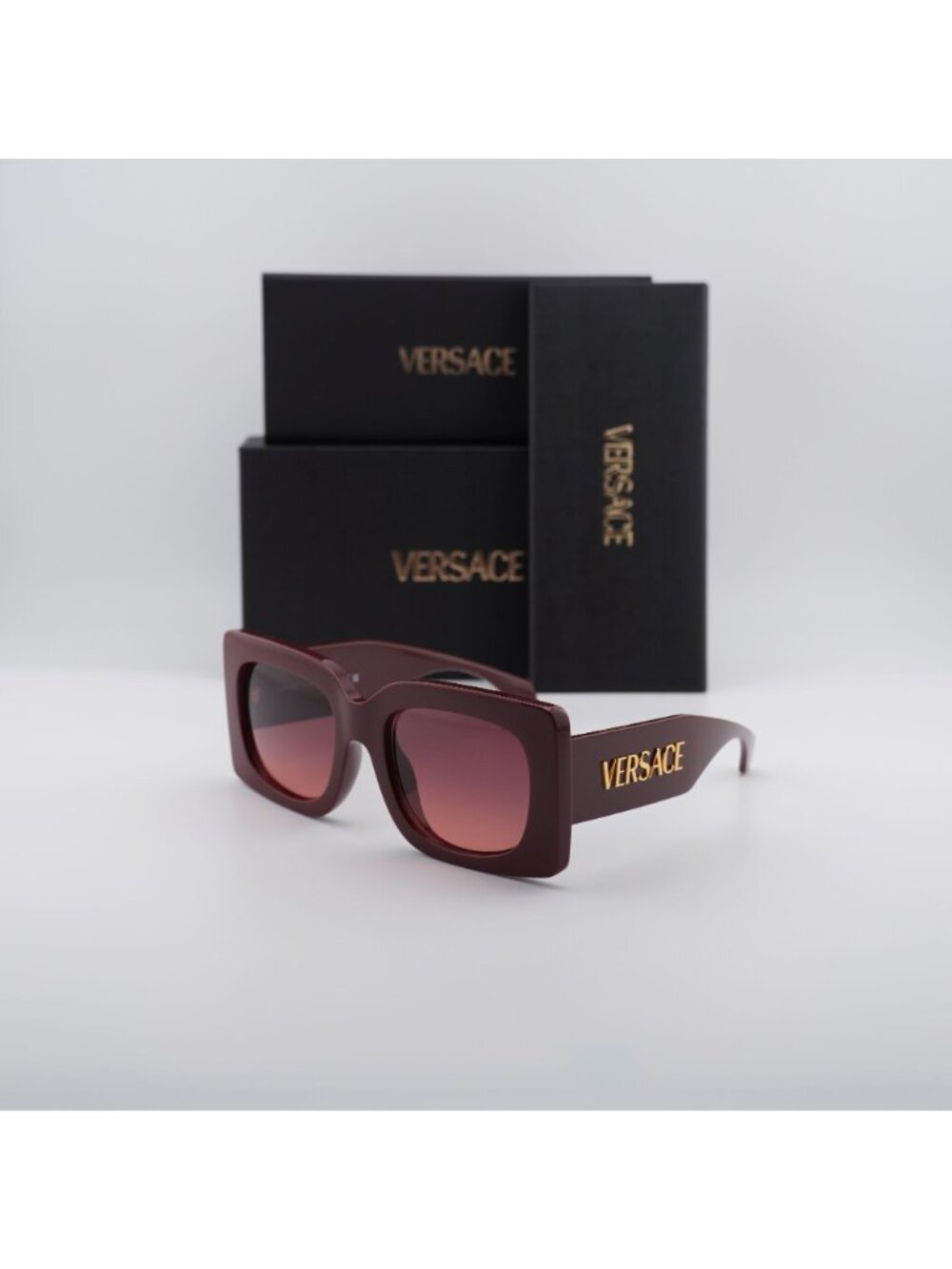 Versace VE4496U 551520 Sunglasses Burgundy Square Frame, Pink to Violet Lenses - Picture 2 of 11